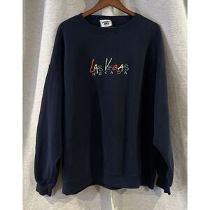 Vintage Las Vegas Nevada Sweatshirt Lee Crewneck Gambling Tourist‎ USA 90s